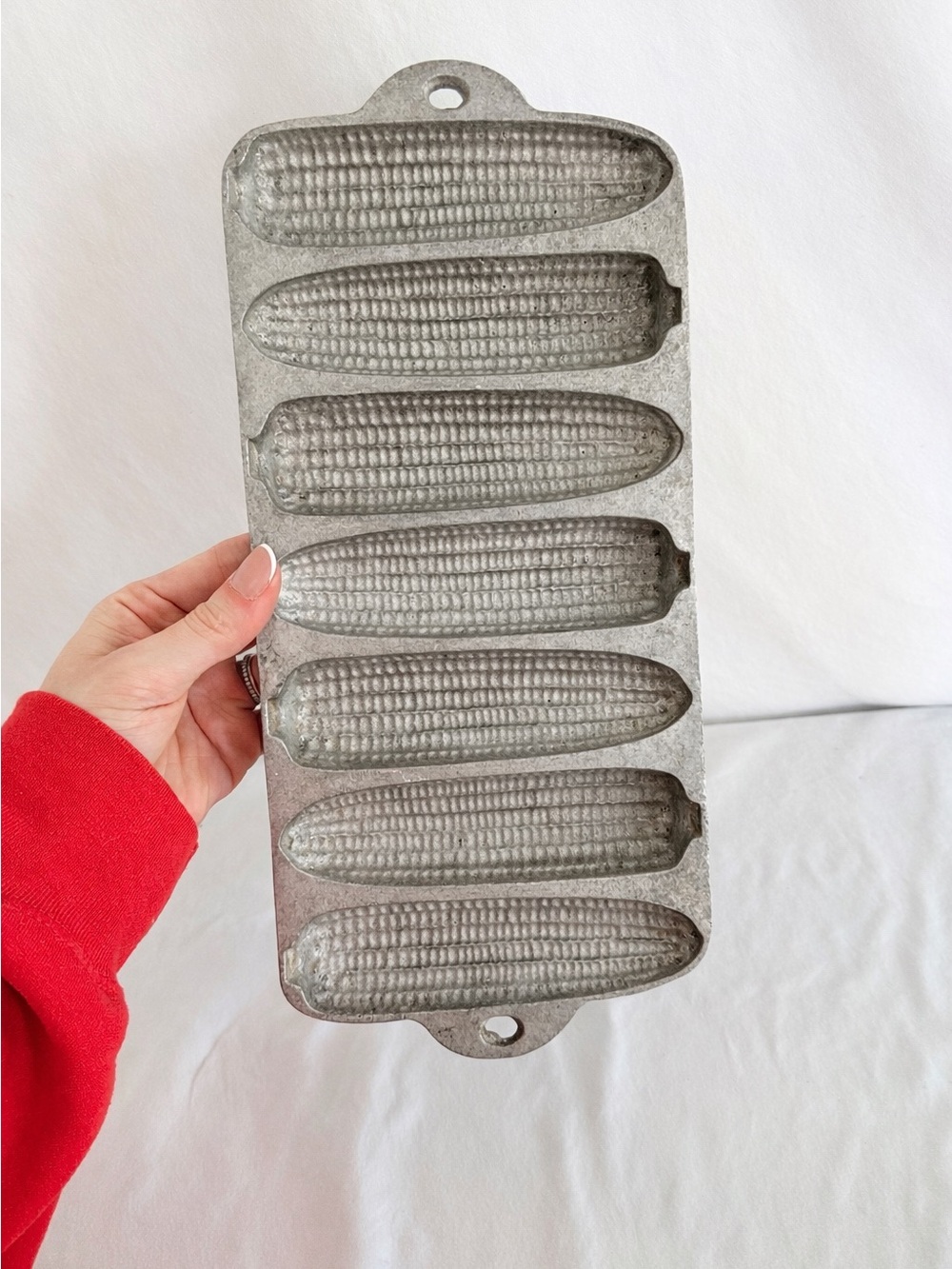 Vintage Corn Stick Cast Iron Baker - Silver
